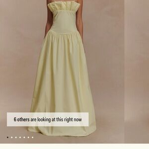 NWT Meshki Yellow Strapless Maxi Dress